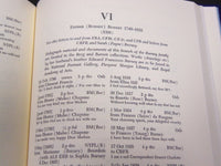 1971 CATALOGUE OF THE BURNEY FAMILY CORRESPONDENCE BY HEMLOW- KD 2548
