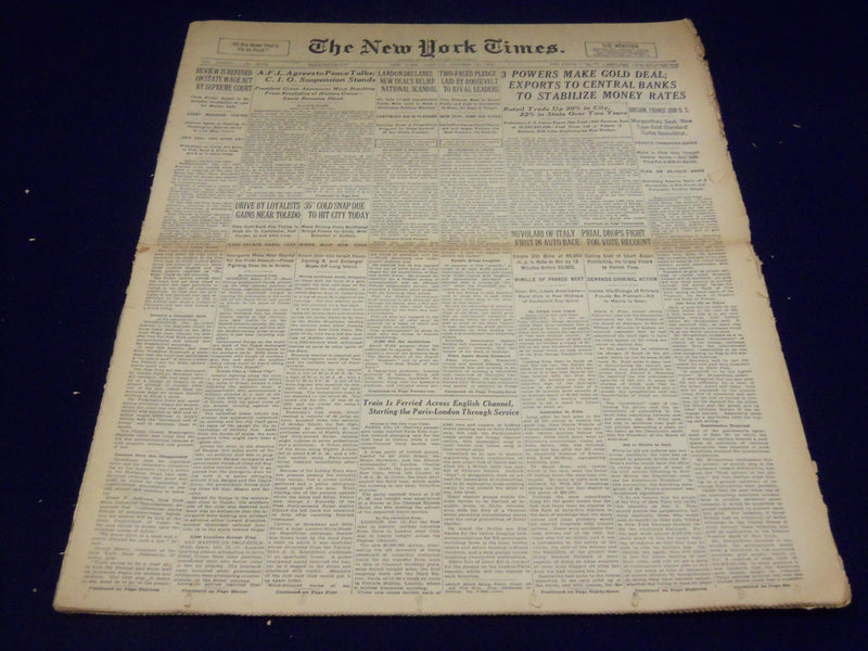 1936 OCTOBER 13 NEW YORK TIMES - 3 POWERS MAKE GOLD DEAL - NT 1855