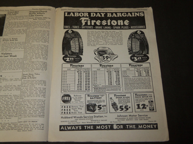 1932 SEPTEMBER NORTH SHORE TOPICS MAGAZINE VOLUME 1 NO. 3 - J 3506