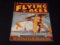 1935 AUGUST FLYING ACES MAGAZINE ILLUSTRATED FRONT COVER - E 142