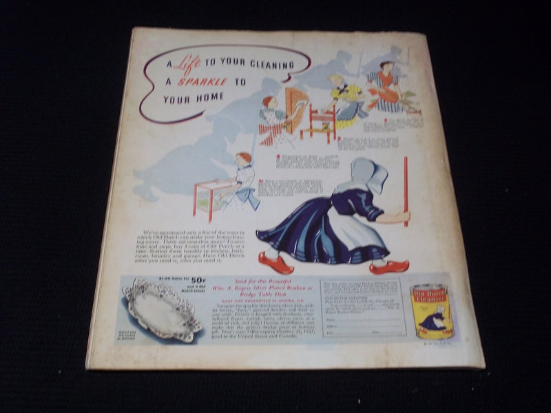 1937 OCTOBER MCCALL'S MAGAZINE - NEYSA MCMEIN BEAUTIFUL FRONT COVER - E 1058