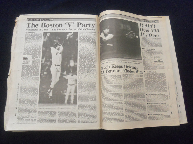 1986 OCTOBER 16 NEW YORK NEWSDAY NEWSPAPER - N.Y METS NL CHAMPIONS - NP 6087