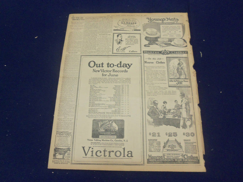 1919 MAY 31 NEW YORK TIMES - NC-4 STARTED AGAIN FOR PLYMOUTH - NT 9253
