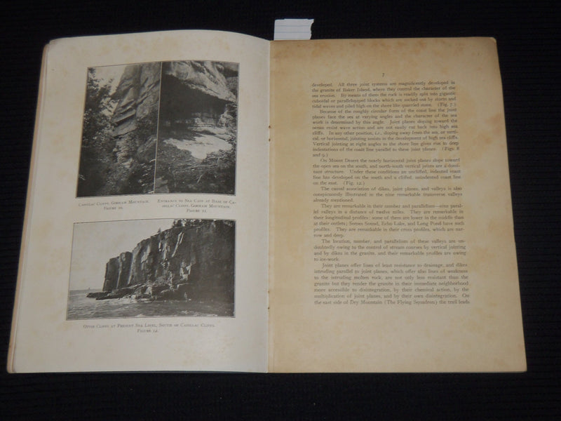 1919 THE GEOLOGY OF MOUNT DESERT ISLAND BULLETIN BY F. BASCOM - K 538