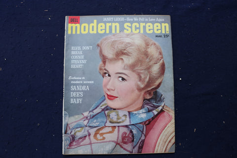 1962 MARCH MODERN SCREEN MAGAZINE - SANDRA DEE COVER - E 17418