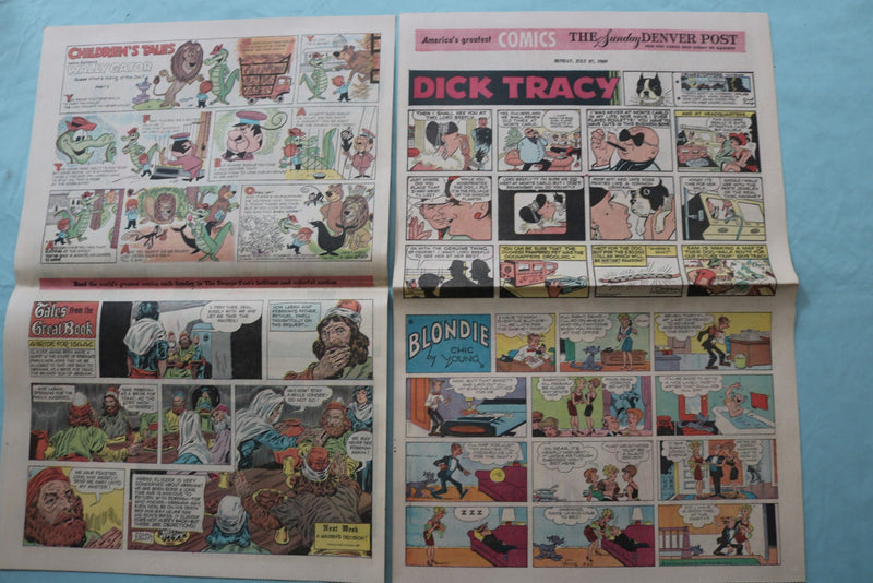 1969-1974 SATURDAY-SUNDAY COLOR COMIC SECTIONS - LOT OF 3 - NP 9175