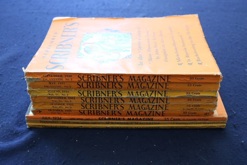 1930-1934 SCRIBNER'S MAGAZINE - LOT OF 9 - O 3489