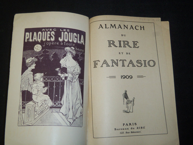 1909 ALMANACH DU RIRE ET DE FANTASIO BOOK - FRENCH - NICE ILLUSTRATIONS - J 5475