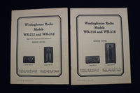 1950'S WESTINGHOUSE RADIO SERVICE NOTES - LOT OF 10 - K 762
