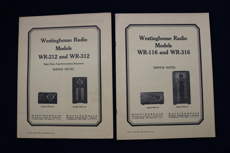 1950'S WESTINGHOUSE RADIO SERVICE NOTES - LOT OF 10 - K 762