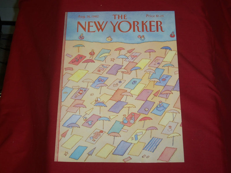 1982 AUGUST 16 NEW YORKER MAGAZINE FRONT COVER ONLY - GREAT ART FOR FRAMING
