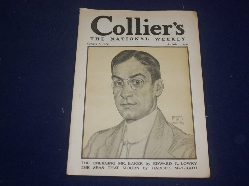1917 OCTOBER 6 COLLIER'S MAGAZINE - THE EMERGING MR. BAKER - ST 6721