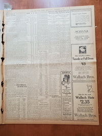 1921 NOVEMBER 9 NEW YORK TIMES NEWSPAPER - MAYOR HYLAN IS RE-ELECTED - NT 8020