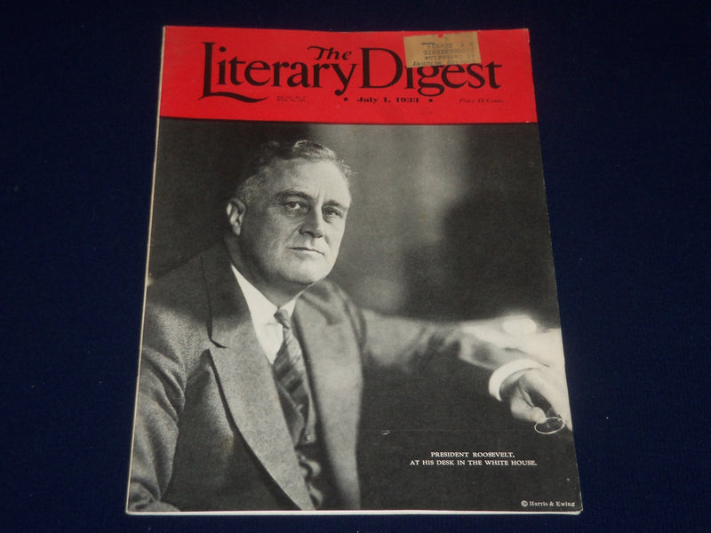 1933 JULY 1 THE LITERARY DIGEST MAGAZINE - PRESIDENT FRANKLIN ROOSEVELT- SP 2618