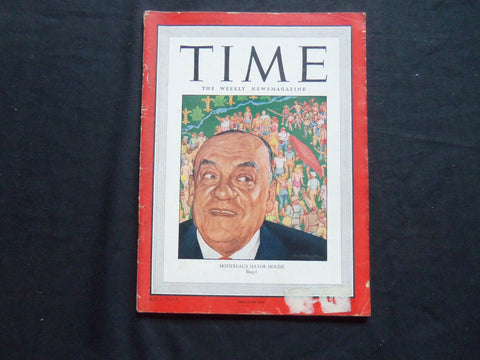 1946 AUGUST 5 TIME MAGAZINE - MONTREAL'S MAYOR CAMILLIEN HOUDE - T 1032