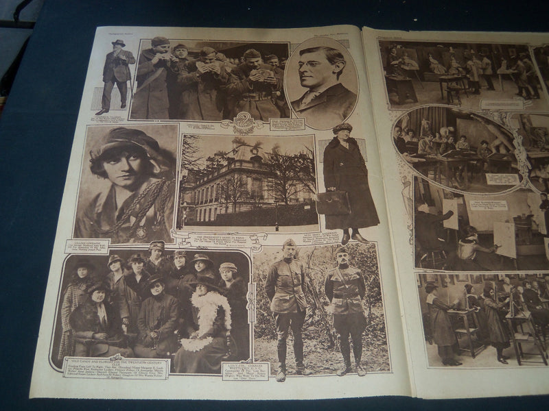 1919 APRIL 20 BALTIMORE SUN NEWSPAPER PICTURE SECTION - WAR MAP - NT 7374