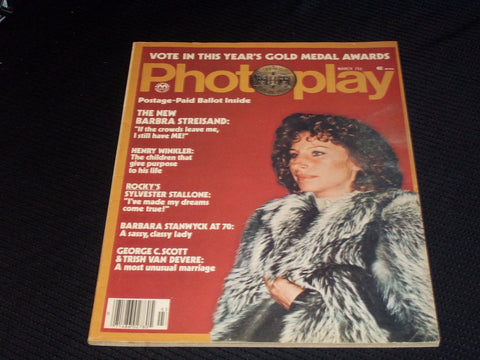1977 MARCH PHOTOPLAY MAGAZINE - BARBRA STREISAND FRONT COVER - E 1464