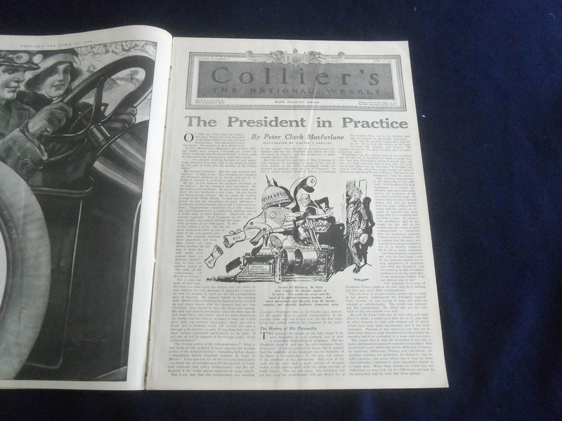 1914 APRIL 18 COLLIER'S MAGAZINE - THE PRESIDENT IN PRACTICE - ST 7095