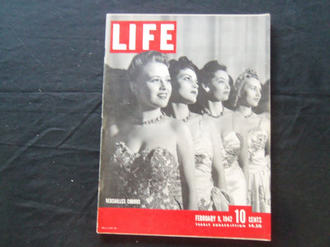 1942 FEBRUARY 9 LIFE MAGAZINE - VERSAILLES NIGHTCLUB CHORUS IN NEW YORK - L 273