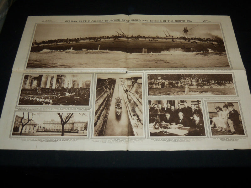 1915 MARCH 7 NEW YORK TIMES PICTURE SECTION - BLUECHER SINKING - NP 5474