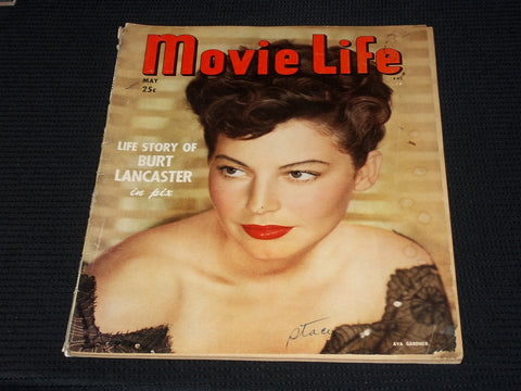 1948 MAY MOVIE LIFE MAGAZINE - AVA GARDNER FRONT COVER - E 3023