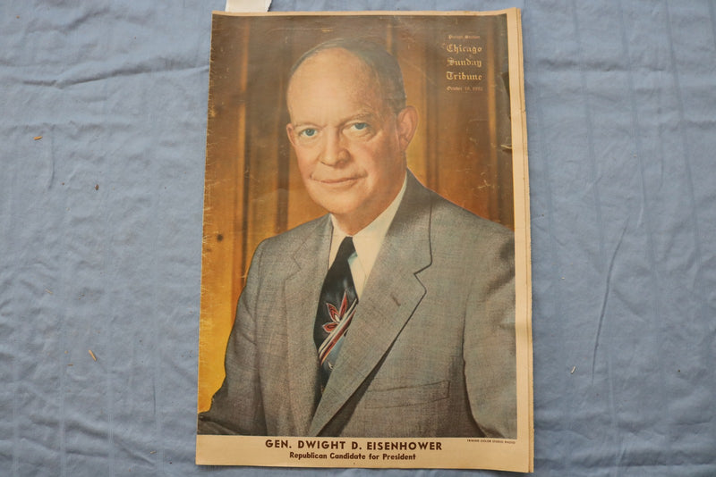 1952 OCTOBER 19 CHICAGO SUNDAY TRIBUNE - GENERAL DWIGHT D. EISENHOWER - NP 9199