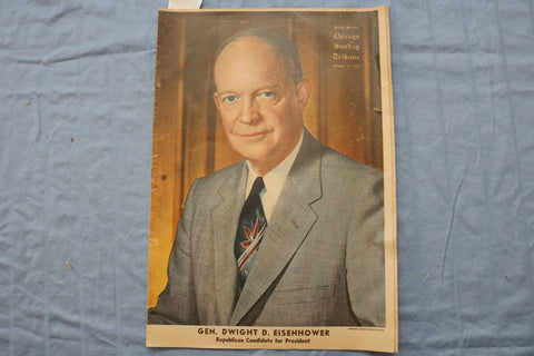 1952 OCTOBER 19 CHICAGO SUNDAY TRIBUNE - GENERAL DWIGHT D. EISENHOWER - NP 9199