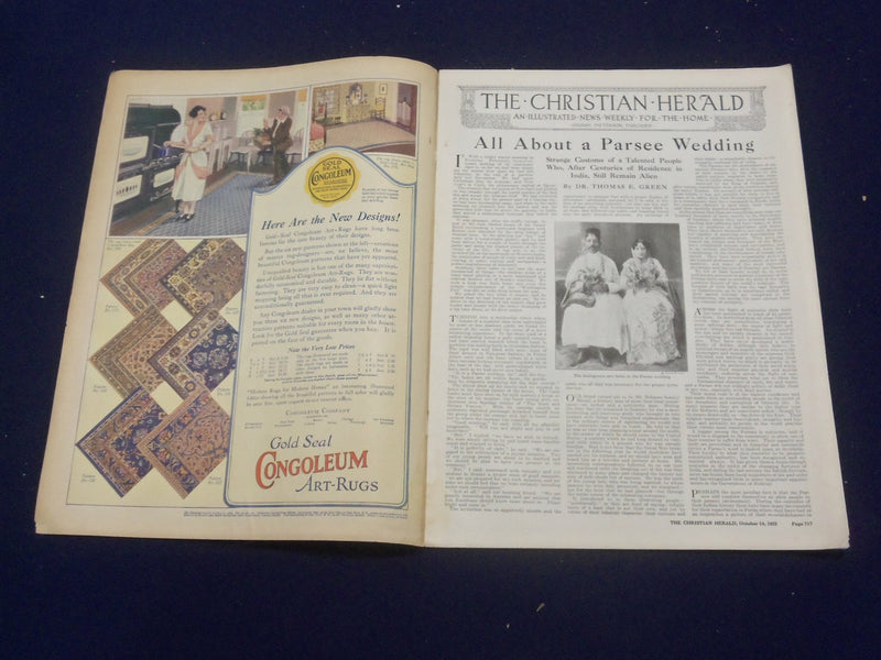 1922 OCTOBER 14 CHRISTIAN HERALD MAGAZINE- ONE OF THE FIORDS OF NORWAY - ST 6603