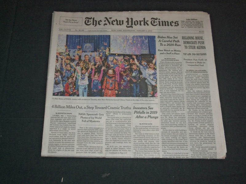 2019 JANUARY 2 NEW YORK TIMES - BIDEN HAS SET A CAREFUL PATH TO A 2020 RUN