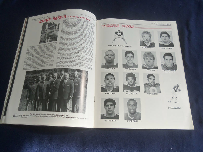 1981 SEPTEMBER 12 FOOTBALL PROGRAM - TEMPLE UNIV VS SYRACUSE UNIV - SP 1218J