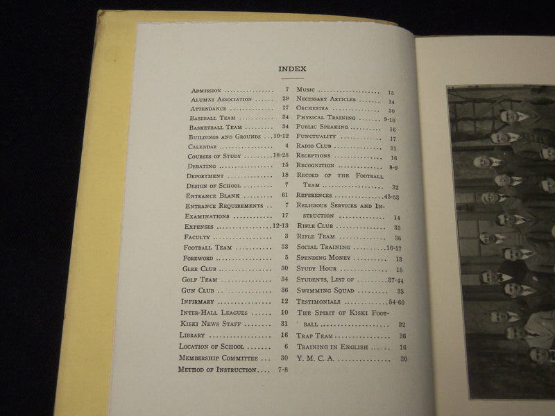 1929-1930 KISKIMINETAS SPRINGS SCHOOL FOR BOYS YEARBOOK - SALTSBURG PA - YB 1891
