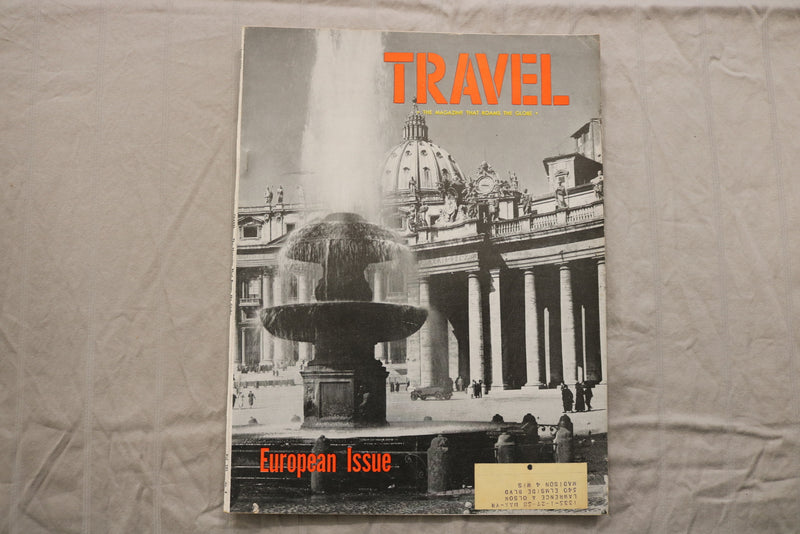 1956 APRIL TRAVEL MAGAZINE - EUROPEAN ISSUE COVER - B 454E