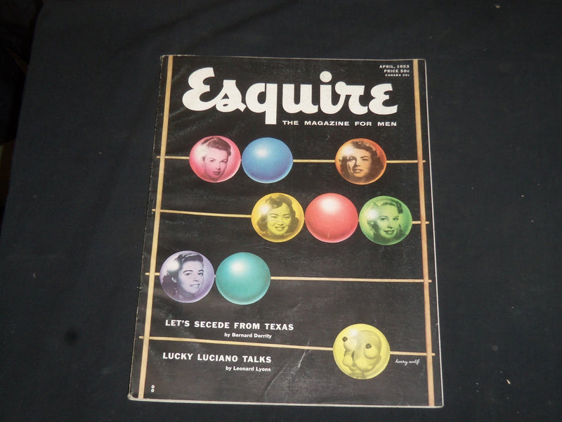 1953 APRIL ESQUIRE MAGAZINE - NICE COVER, ILLUSTRATIONS, STORIES - SP 8011