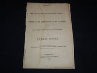 1840 MR. BUCHANAN OF PENNSYLVANIA SPEECH - VAN BUREN - PUBLIC MONEY - J 9003