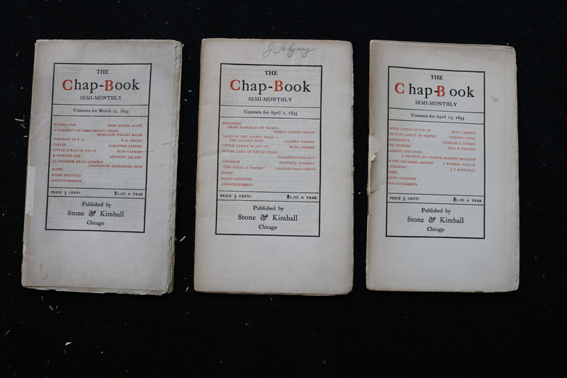 1894-1896 THE CHAP BOOK - SEMI-MONTHLY - LOT OF 38 - O 3717