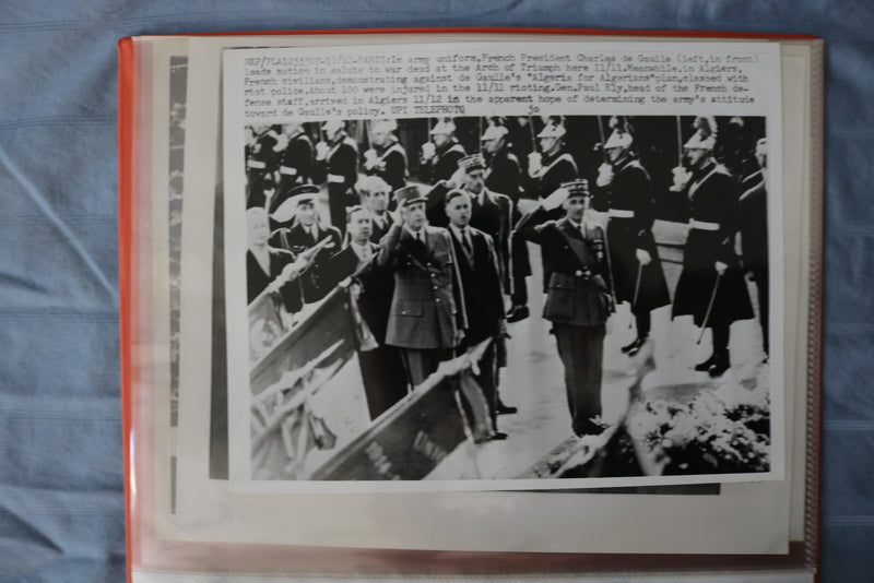 CHARLES DE GAULLE ORIGINAL NEWS PHOTOS BOOK #4 - 83 PHOTOS - #126
