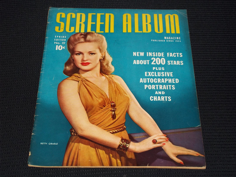 1942 SPRING SCREEN ALBUM MAGAZINE - BETTY GRABLE FRONT COVER - E 16497