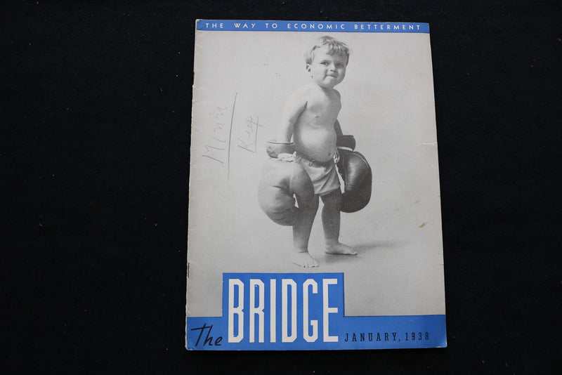 1938 JANUARY THE BRIDGE MAGAZINE - BABY WITH BOXING GLOVES COVER - SP 4925O