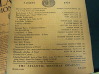 1929 THE ATLANTIC MONTHLY MAGAZINE LOT 9 ISSUES - STORIES & ARTICLES - WR 341F