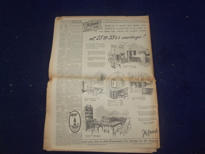 1943 JULY 13 NEW YORK TIMES -ALLIES SEIZE SYRACUSE AND NINE OTHER TOWNS- NP 6545