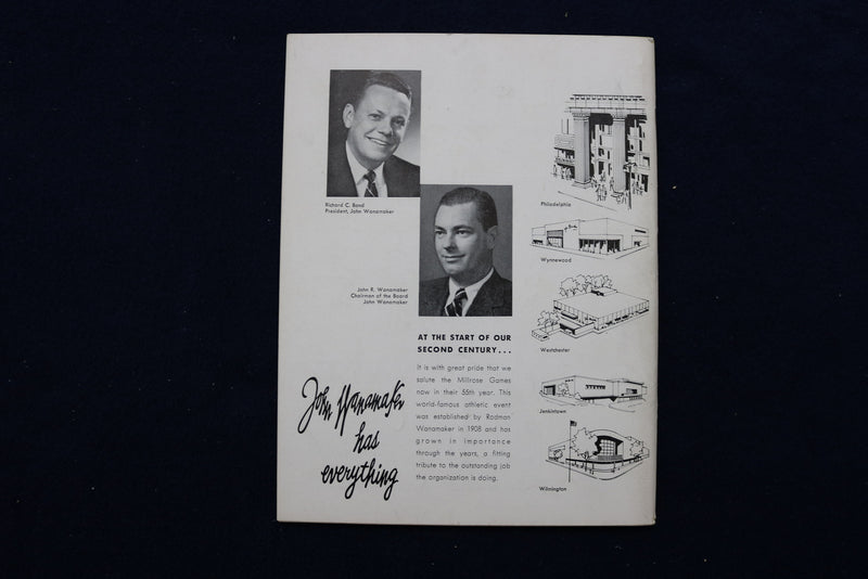 1962 FEBRUARY 2 WANAMAKER MILLROSE GAMES MAGAZINE - FRANK BUDD COVER - E 11928