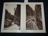 1920'S AUSABLE CHASM NEW YORK SEPIA VIEWS BOOK - J 8629
