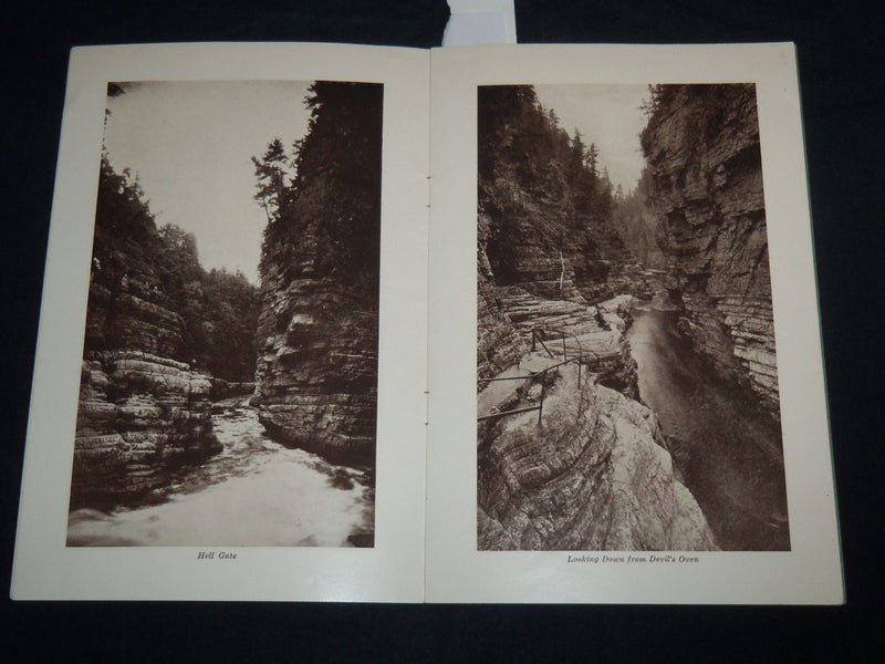 1920'S AUSABLE CHASM NEW YORK SEPIA VIEWS BOOK - J 8629