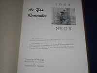 1944 NEON YOUNGSTOWN COLLEGE YEARBOOK - OHIO - GREAT PHOTOS - YB 714
