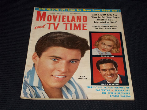 1959 MARCH MOVIELAND & TV TIME MAGAZINE - RICK NELSON COVER - E 15590