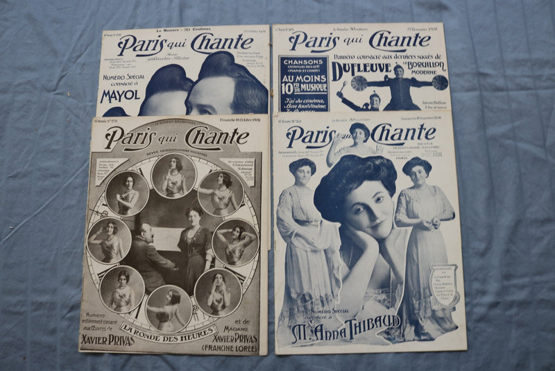 1906 PARIS QUI CHANTE REVUE ILLUSTRATEE MAGAZINE - FRENCH - LOT OF 32 - O 3847