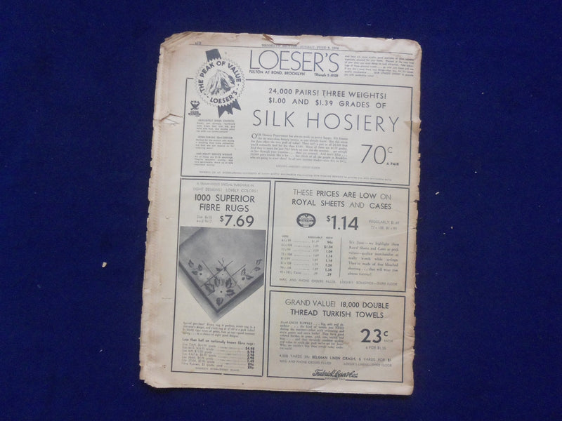 1934 JUNE 3 SUNDAY NEWS NEWSPAPER - BROOKLYN SECTION - NP 6447