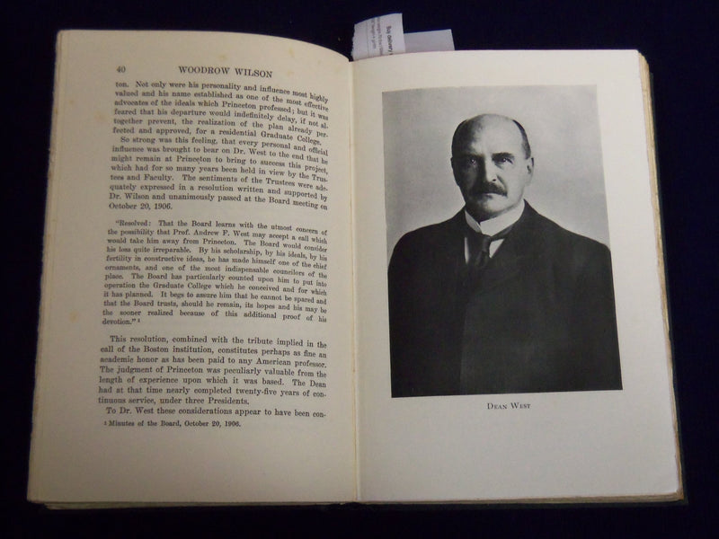 1924 WOODROW WILSON A CHARACTER STUDY BOOK BY ROBERT EDWARDS ANNIN - KD 703L