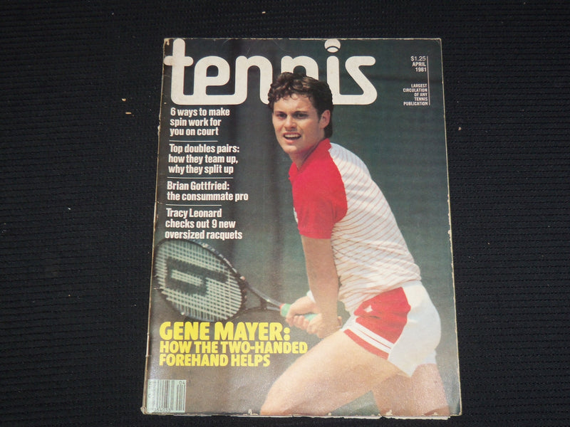 1981 APRIL TENNIS MAGAZINE - GENE MEYER COVER - ST 1004T