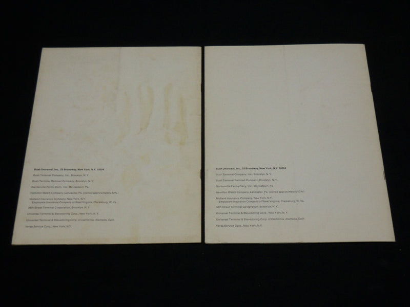 1968 BUSH UNIVERSAL INC. ANNUAL REPORTS LOT OF 2 ISSUES - J 5947